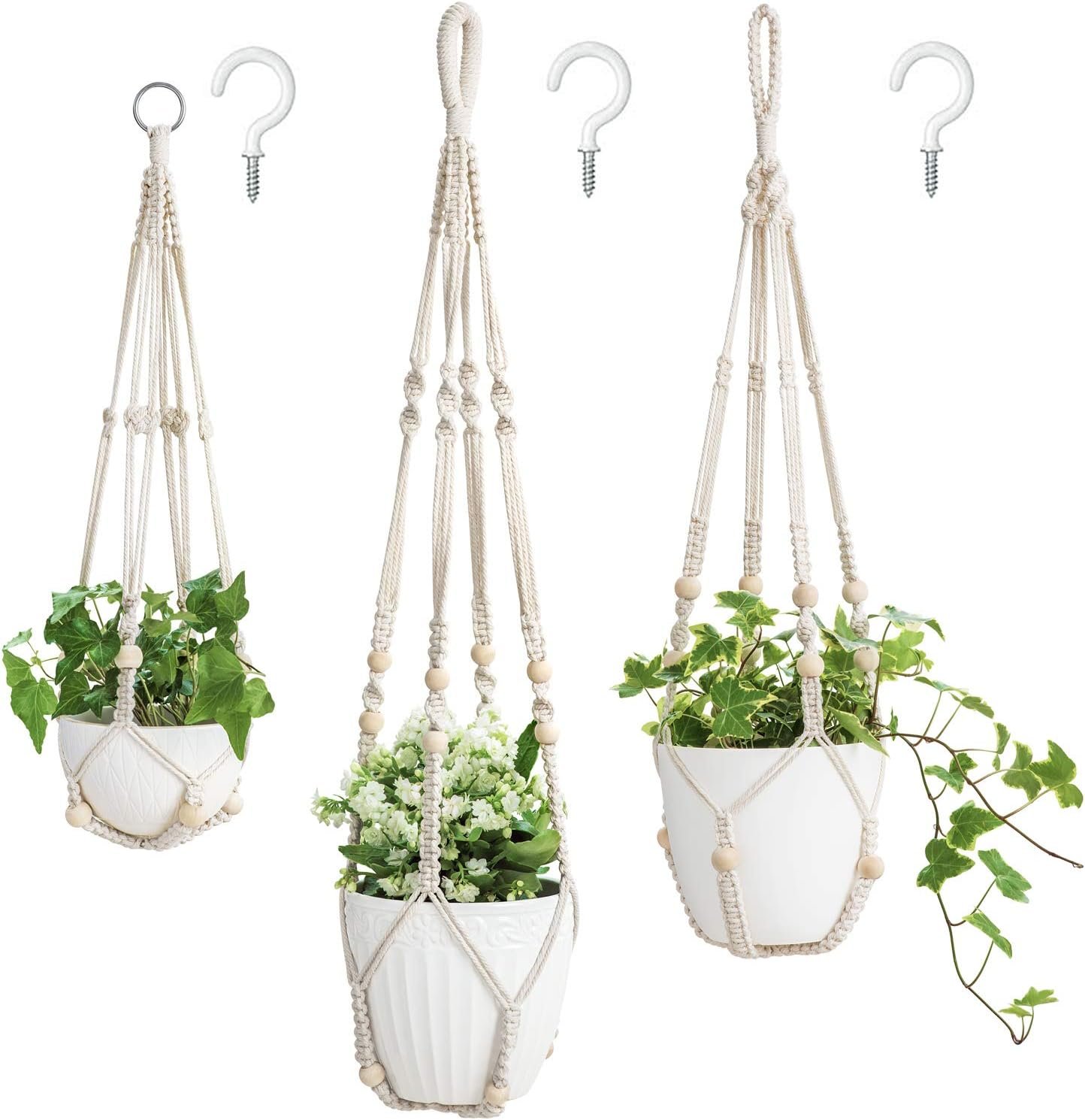 Mkono macrame plant hangers 3 pack